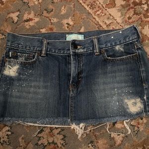 Hollister denim mini skirt